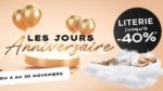 Offre « Les Jours Anniversaire » du 4 au 30 Novembre